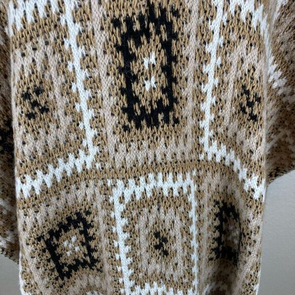Cocogio Granny Square crochet alpacablend BoHo poncho wrap cardigan OS Italy NEW - Picture 4 of 7